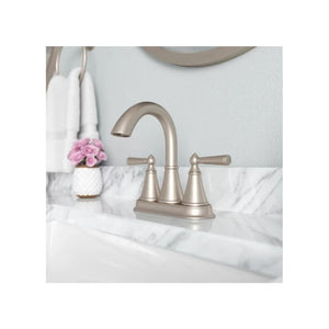 Saxton Centerset Two-Handle Bathroom Faucet in Brushed Nickel