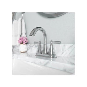 Saxton Centerset Two-Handle Bathroom Faucet in Polished Chrome