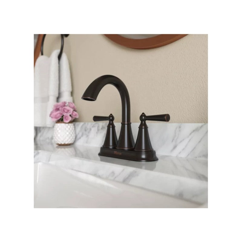 Saxton Centerset Two-Handle Bathroom Faucet in Tuscan Bronze