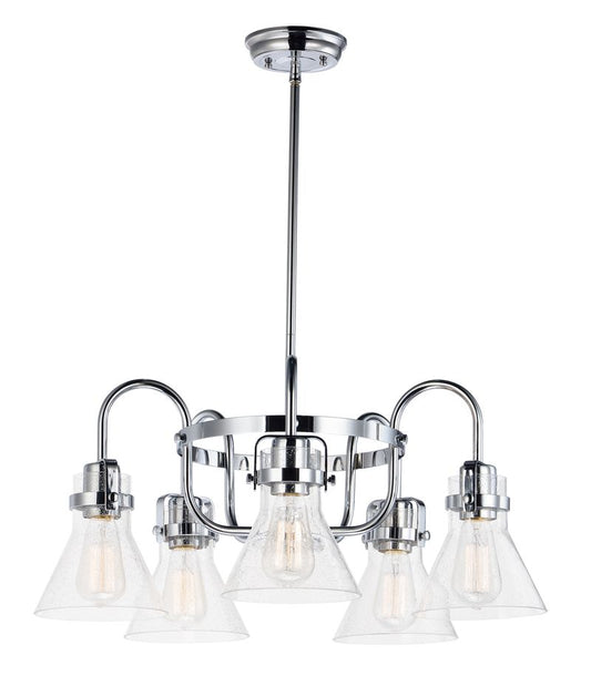 Seafarer 10.75" Chandelier with 5 Lights with bulbs included - Polished Chrome