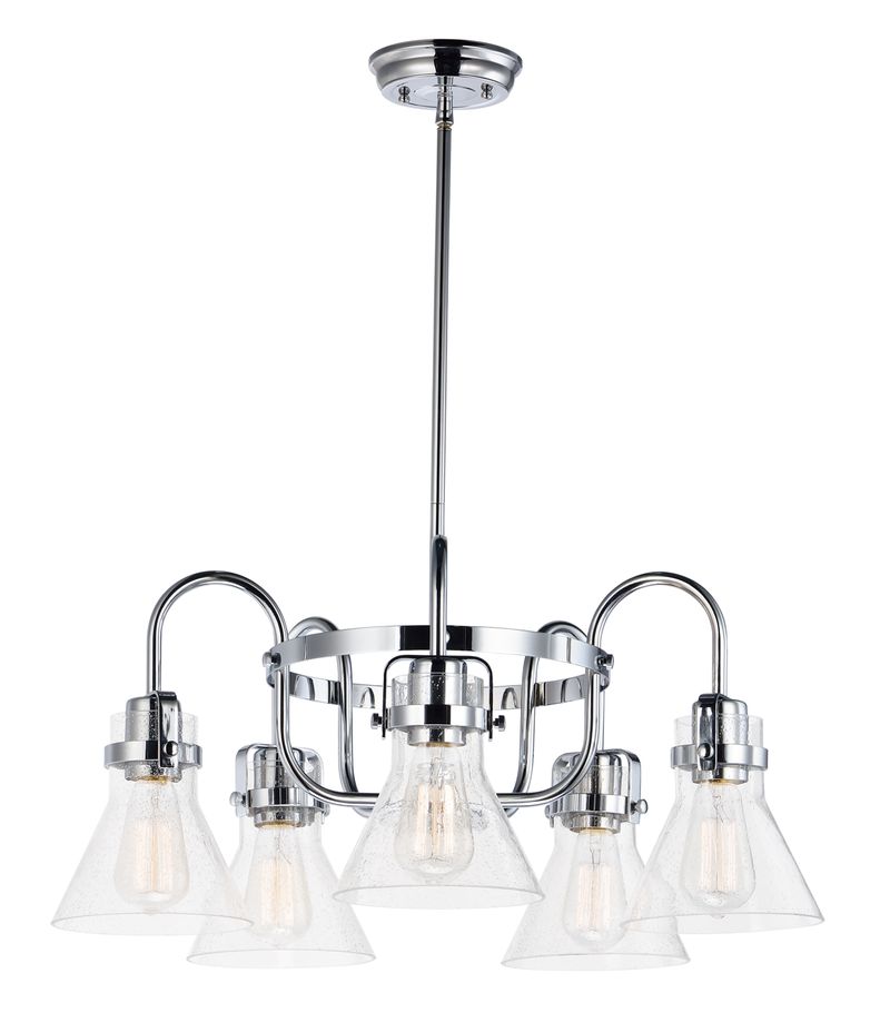 Seafarer 10.75' Chandelier with 5 Lights with bulbs included - Polished Chrome