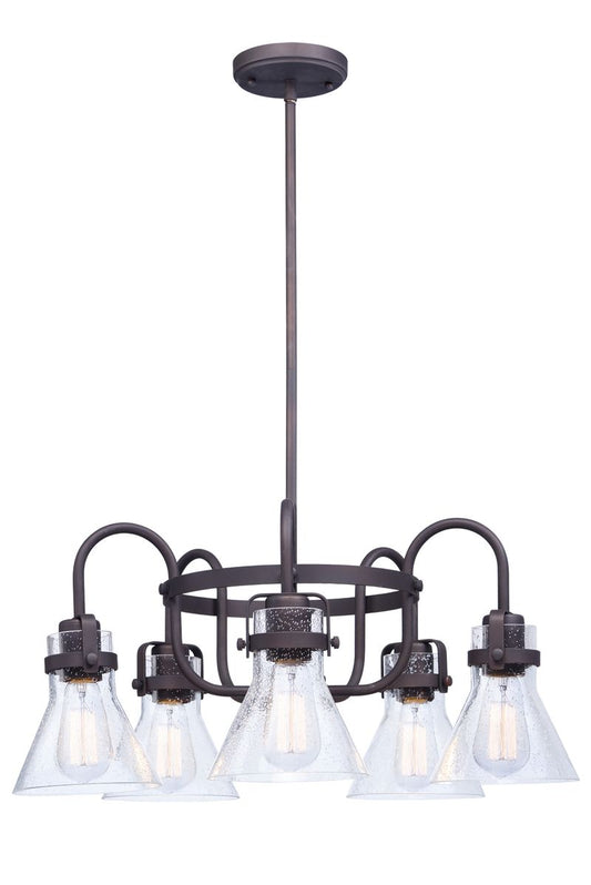 Seafarer 10.75" Chandelier with 5 Lights with bulbs included - Oil Rubbed Bronze