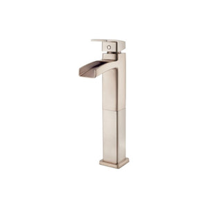 Kenzo Vessel Single-Handle Waterfall Bathroom Faucet in Brushed Nickel