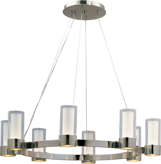 Silo 32" 8 Light Single-Tier Chandelier in Polished Chrome