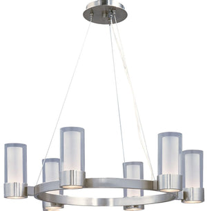 Silo 27' x 7' Single-Tier Chandelier with 6 Lights (with G9 LED bulb)