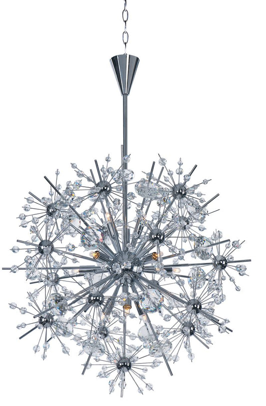 Starfire 22" 1 Single Light Single-Tier Chandelier in Polished Chrome