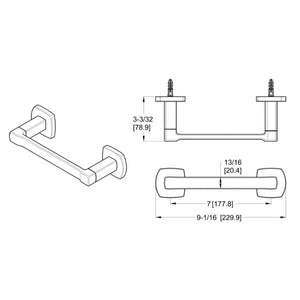 Deckard 9.06' Flat Bar Toilet Paper Holder in Brushed Nickel