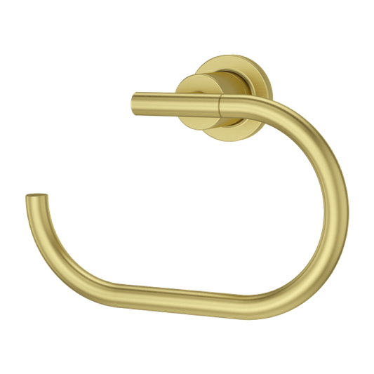 Contempra 8.03" Round G-Hook Towel Ring in Brushed Gold
