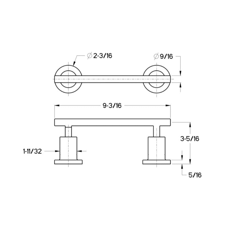 Contempra 9.19' Round-Bar Toilet Paper Holder in Polished Chrome