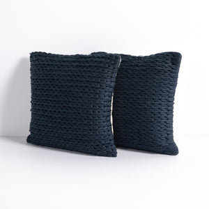 Alvia Outdoor Pillow, Navy-Set Of 2 (76681)