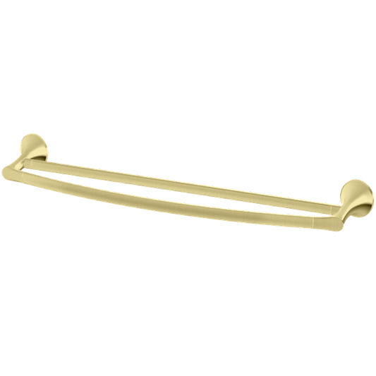 Rhen 26.28" Flat Arch Double Towel Bar in Brushed Gold