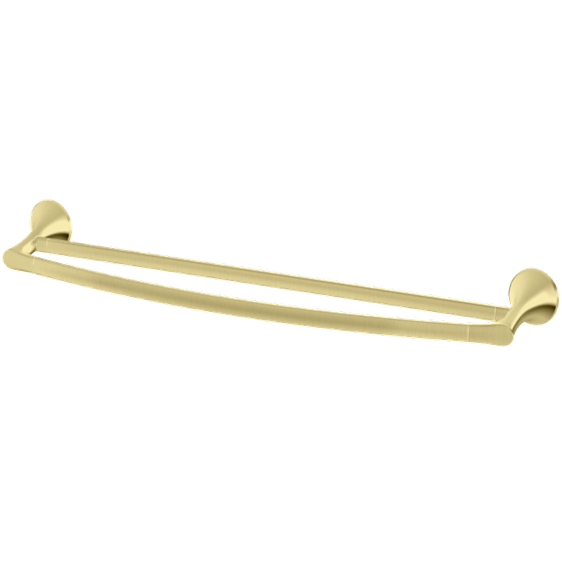 Rhen 26.28' Flat Arch Double Towel Bar in Brushed Gold