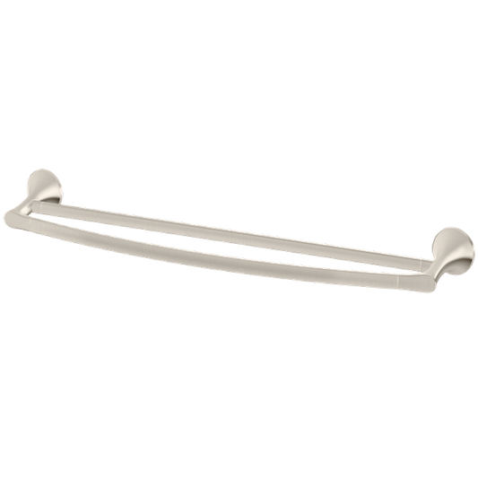 Rhen 26.28" Flat Arch Double Towel Bar in Brushed Nickel