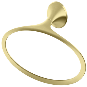 Rhen 9.31' Flat Oval Towel Ring in Brushed Gold
