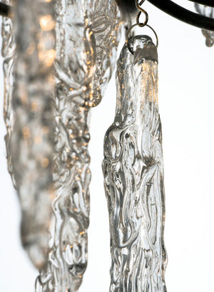 Willow 35' 8 Light Single-Tier Chandelier in Silver Gold