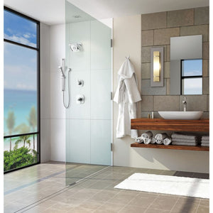 Universal Showering Components Hand Shower in Chrome with Slide Bar - 4 Spray Settings