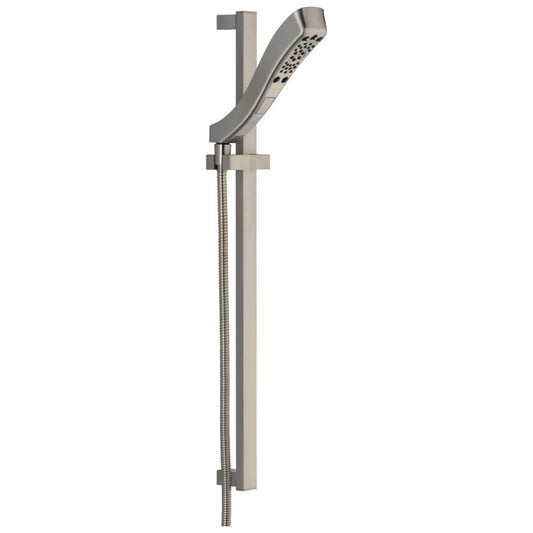 Universal Showering Hand Shower in Stainless with Slide Bar - 4 Spray Settings