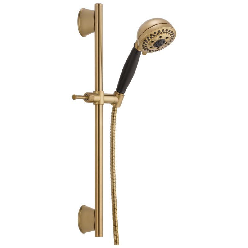 Universal Showering 5 Spray Setting Hand Shower in Champagne Bronze with Slide Bar