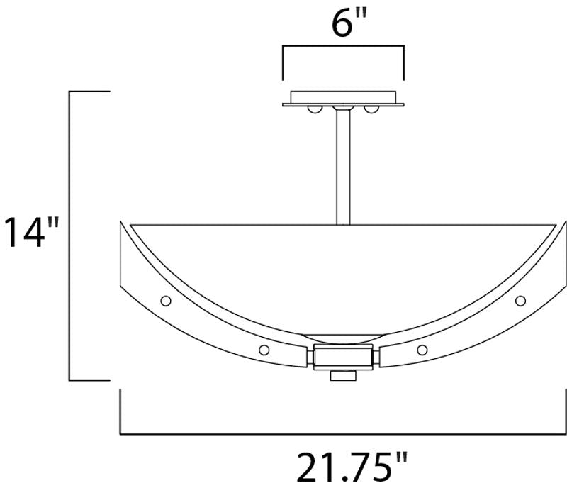 Merge 21.75' 4 Light Multi-Light Pendant in Black and Wenge