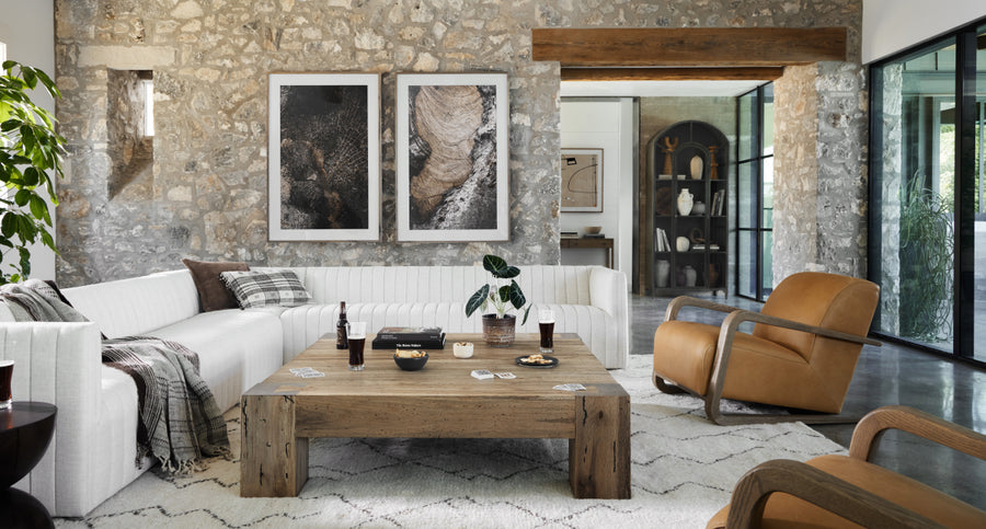 Wesson Abaso Coffee Table-Rustic Wormwood Oak