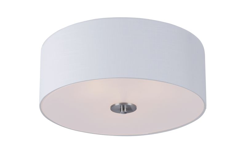 Bongo 18' 3 Light Flush Mount in Satin Nickel