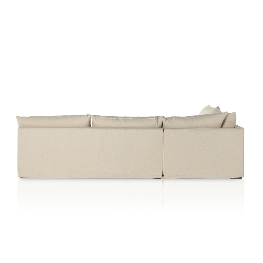 Atelier Grant Slipcover 3 Piece Sectional - 114' - Natural