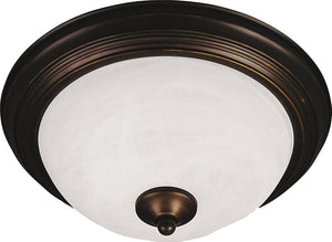 Essentials - 584x 15.5' 3 Light Flush Mount in Oil Rubbed Bronze with Marble Glass Finish