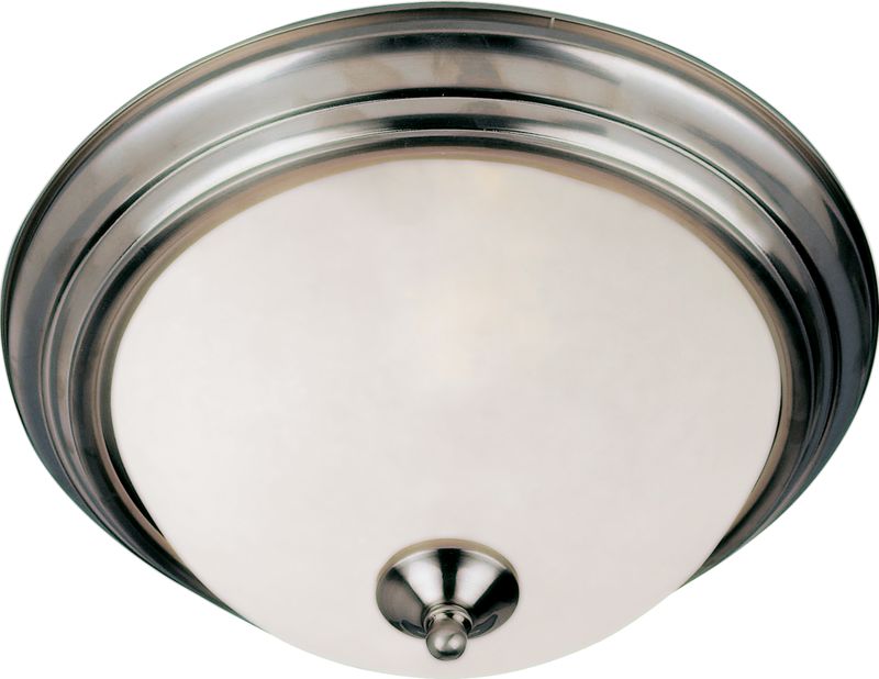 Essentials - 584x 13.5' 2 Light Flush Mount in Satin Nickel with Frosted Glass Finish