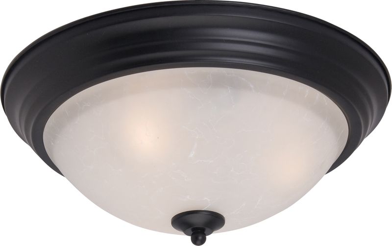 Essentials - 584x 13.5' 2 Light Flush Mount in Black with Ice Glass Finish