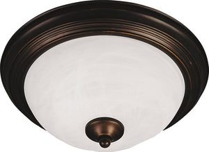 Essentials - 584x 13.5' 2 Light Flush Mount in Oil Rubbed Bronze with Marble Glass Finish