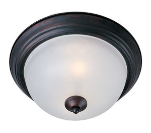 Essentials - 584x 11.5' 2 Light Flush Mount in Oil Rubbed Bronze with Frosted Glass Finish