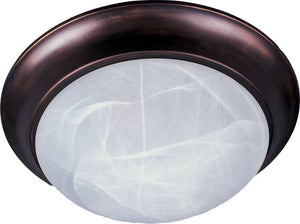 Essentials - 585x 12' Single Light Flush Mount in Oil Rubbed Bronze with Marble Glass Finish