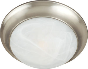 Essentials - 585x 14' 2 Light Flush Mount in Satin Nickel with Marble Glass Finish