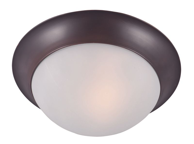 Essentials - 585x 12' Single Light Flush Mount in Oil Rubbed Bronze with Frosted Glass Finish