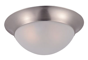 Essentials - 585x 12' Single Light Flush Mount in Satin Nickel with Frosted Glass Finish