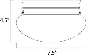 Essentials - 588x 7.5' Single Light Flush Mount in White