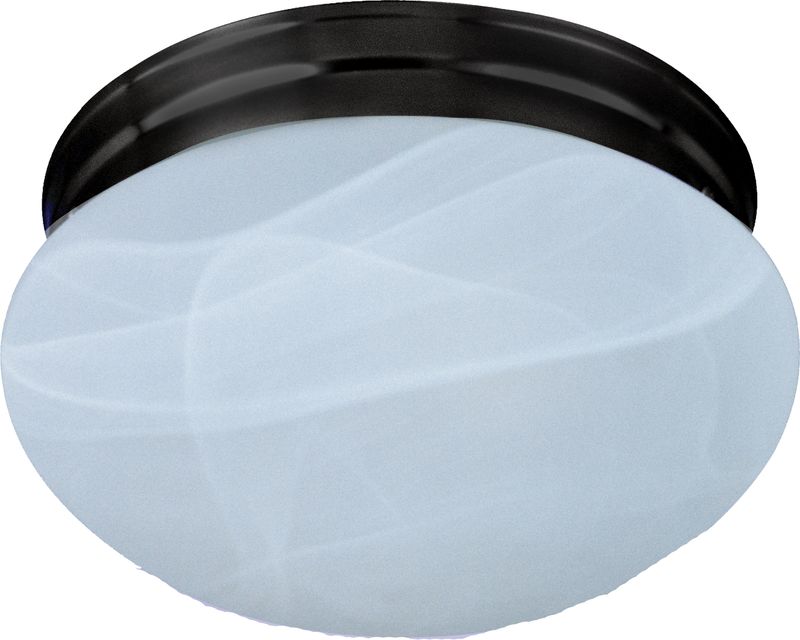 Essentials - 588x 9' 2 Light Flush Mount in Oil Rubbed Bronze with Marble Glass Finish