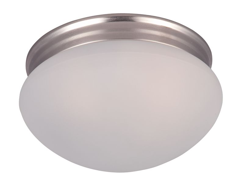 Essentials - 588x 9' 2 Light Flush Mount in Satin Nickel with Frosted Glass Finish