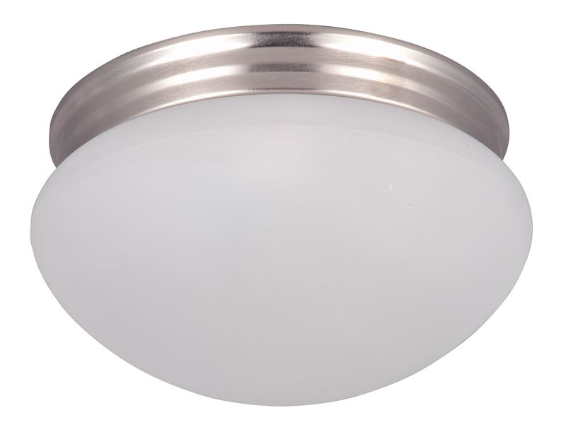Essentials - 588x 9' 2 Light Flush Mount in Satin Nickel with Frosted Glass Finish