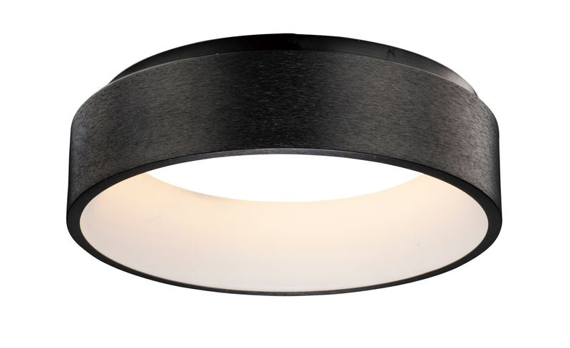 iQ 17.75' Single Light Flush Mount in Brushed Black