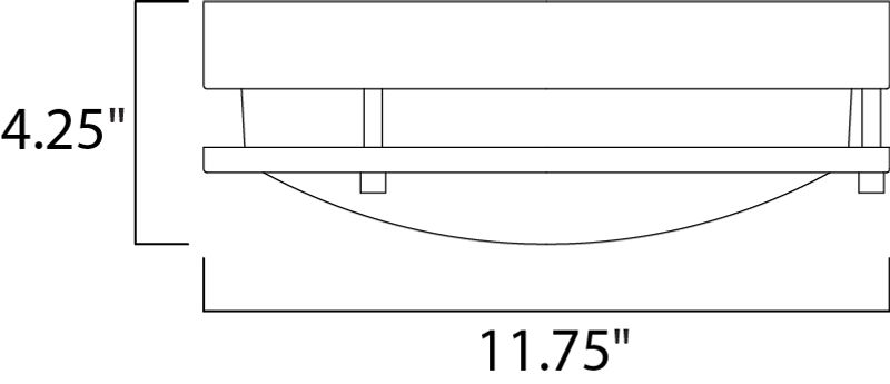 Linear 11.75' Single Light Flush Mount in Satin Nickel