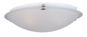 Malaga 12.5' 2 Light Flush Mount in Satin Nickel with Frosted Glass Finish