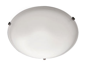 Malaga 12.5' 2 Light Flush Mount in Oil Rubbed Bronze with Frosted Glass Finish