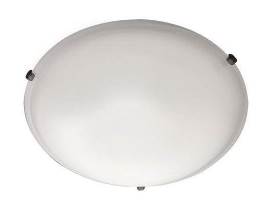Malaga 12.5" 2 Light Flush Mount in Oil Rubbed Bronze with Frosted Glass Finish