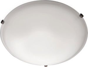 Malaga 20' 4 Light Flush Mount in Oil Rubbed Bronze with Frosted Glass Finish