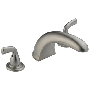 Foundations Two-Handle Roman Tub Filler Faucet in Stainless