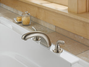 Foundations Two-Handle Roman Tub Filler Faucet in Stainless