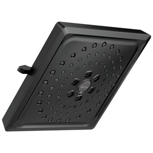 Universal Showering Square Showerhead in Matte Black - 3 Spray Settings