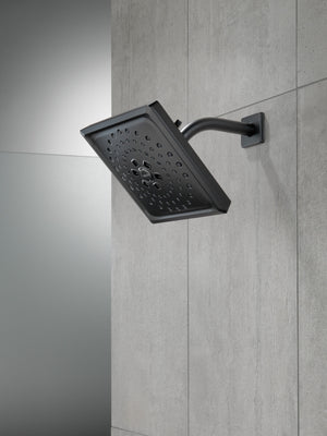 Universal Showering Components Square Showerhead in Matte Black - 3 Spray Settings
