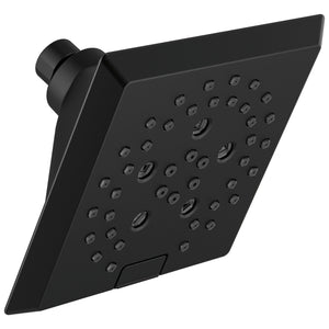 Universal Showering Square 1.75 gpm Showerhead in Matte Black - 5 Spray Settings